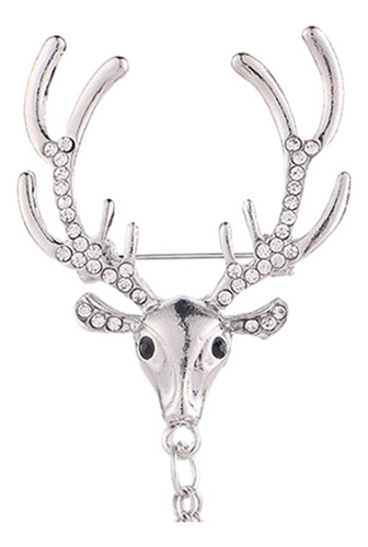 6 Broche De Traje Con Cadena Para Hombre, Alfiler De Plata