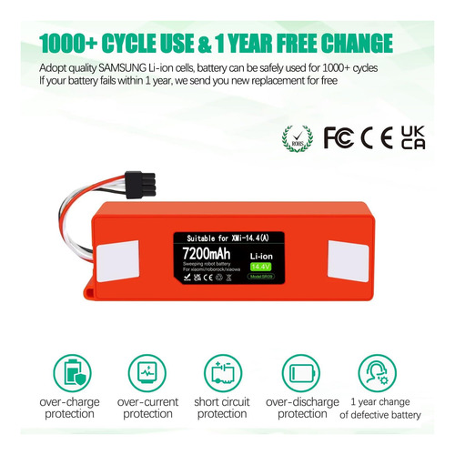 Real 7200mah 144v Batería Para Roborock S7 S6 S5 S4 Q7 Max