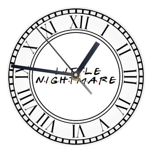 Reloj Redondo Madera Brillante Little Nightmares Mod 17