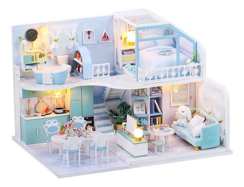 Juego De Muebles Diy House En Miniatura De Madera Con Forma