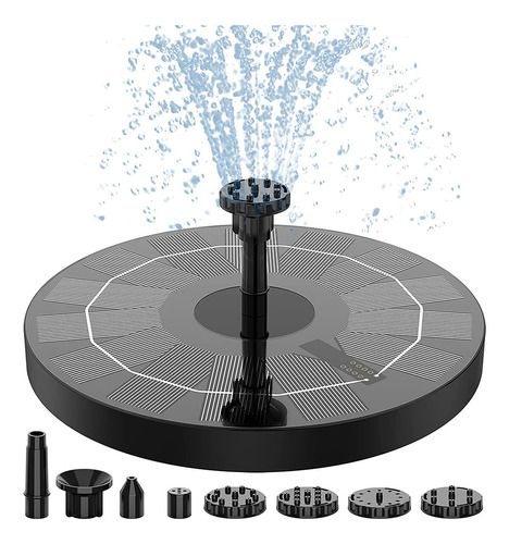 Bomba De Fuente Solar, Bomba De Fuente De Agua Con 6 Boquill