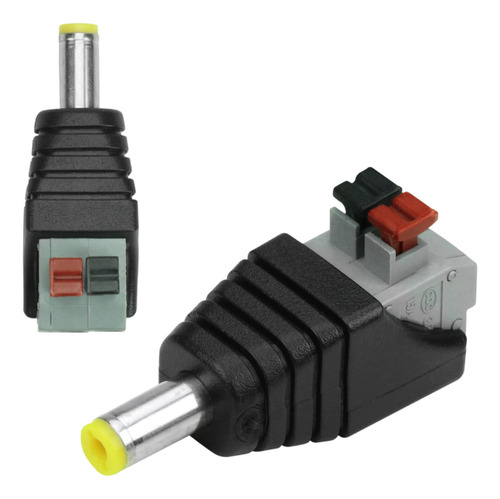 800x Conector P4/dc Macho Com Borne 2.1 5.5mm Engate Rápido