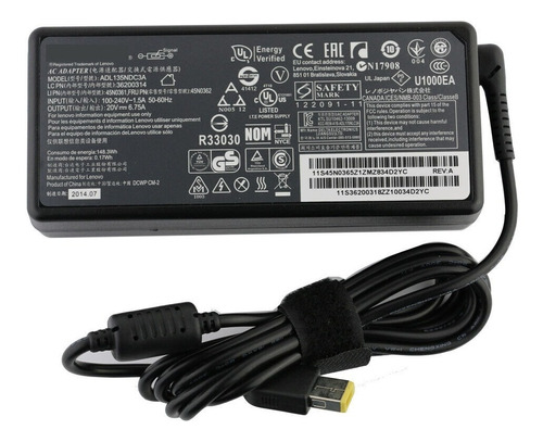 Cargador Para Laptop Lenovo Legion Y520 Y530 20v 6.75a 135w