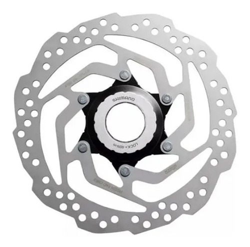 Disco de freno Shimano Rt10 de 180 mm con rotor de bloqueo central con tuerca plateada