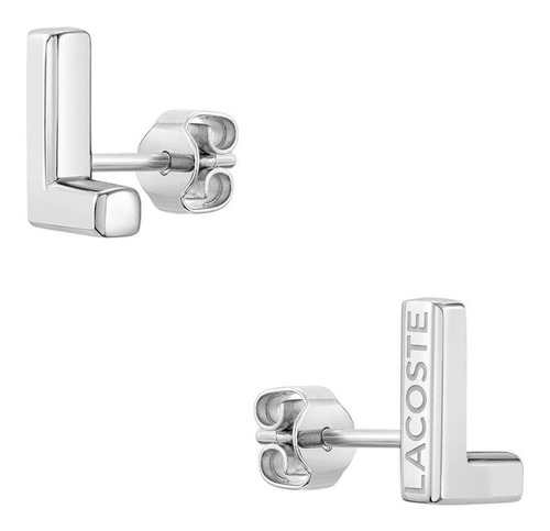Aretes Lacoste Fundament Mujer Acero Inoxidable 2040009 Plateado