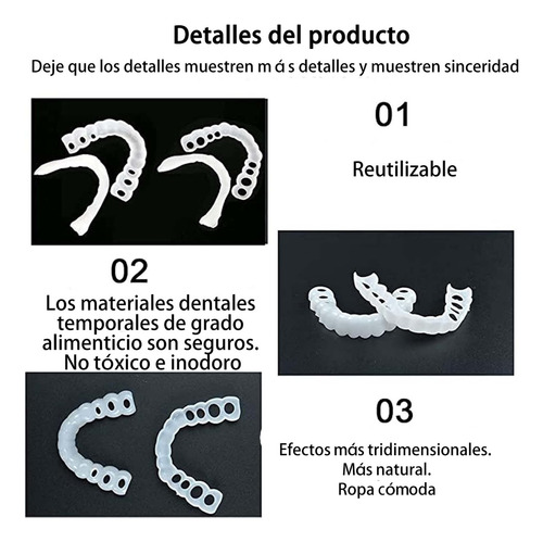 Dientes Postizos Temporal Dientes Falsos Carillas Dentales