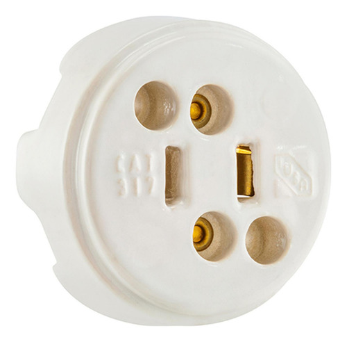 Contacto Visible De Porcelana Color Blanco