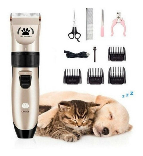 Kit Máquina Bateria Recarregável Pet Dog Hair Clipper