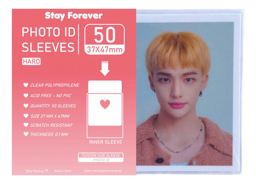 Sleeve Photocard Foto Id 37x47mm Stay Forever Kpop Photocard
