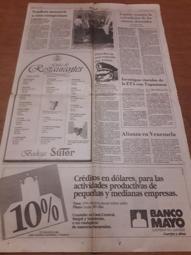 Tapa Diario La Nación 22 5 1992 Patiño Clorinda Inundaciones (Usado)