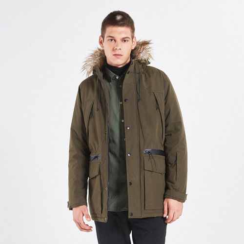 Campera Hombre Parka Gabardina Piel Snowmass Parka Supply