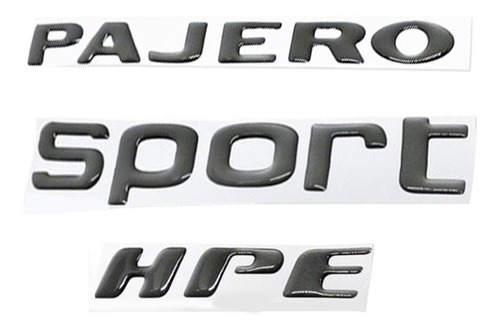 Imagem 2 de 5 de Kit Adesivos Resinados Pajero Sport + Hpe Grafite