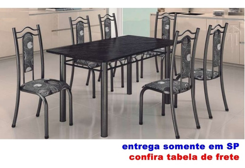 Conjunto Mesa Jantar Cozinha 6 Cadeiras Grecia - Madmelos