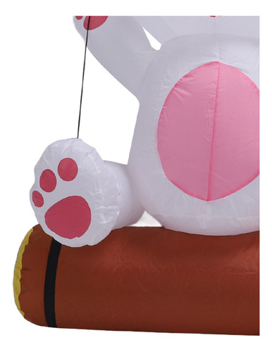 Decoración Inflable Con Diseño De Conejo De Pascua, Led, 3,9