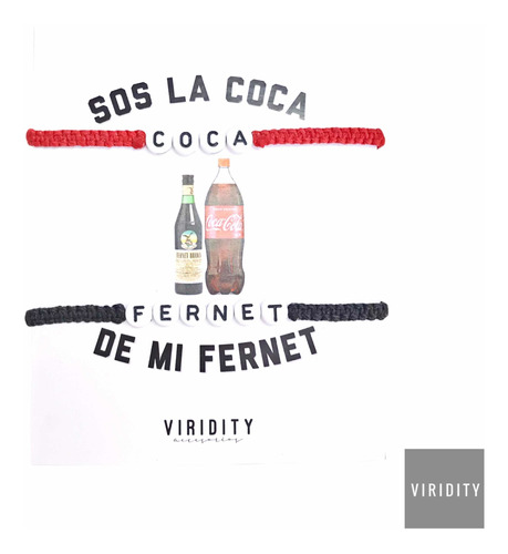Pulseras Compartidas De La Distancia Fernet Y Coca Amigos