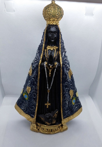 Imagem Da Nossa Senhora Aparecida Em Gesso, 25 Cm.