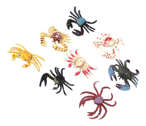 Set De 8 Figuras De Animales Crustaceos Hechos De Pl?stico