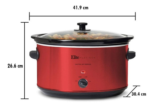 Olla Cocción Lento Cocimiento 8.5 Elite Cocina Fácil Hogar