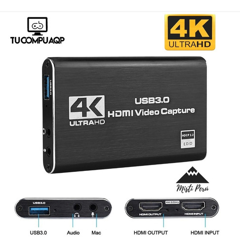 Capturador Video 4k Usb3.0 En Vivo Para Streaming Tucompuaqp