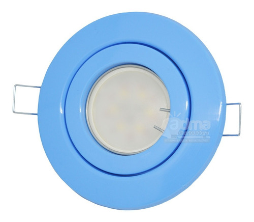 Spot Led Embutir Circular Plastico + Dicro Led 7w Colores