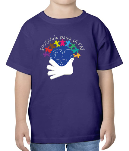 Playera De Niño Diseño Montessori Educacion Para La Paz