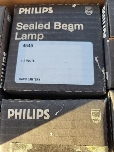 6 Philips 4546 Sealed Beam Lamp Hand Lantern 4.7v Lamps Ccn