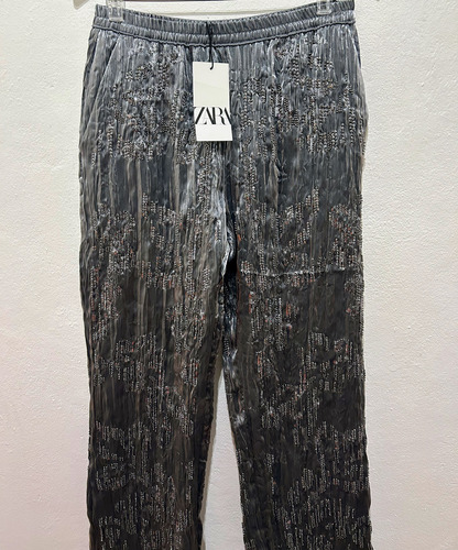 Pantalones S Zara Bordados Con Msi