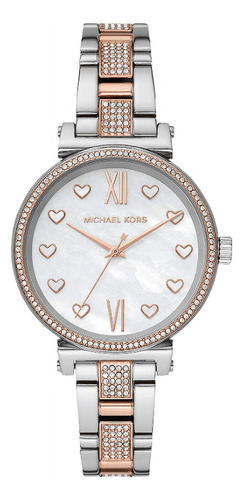 Reloj  Para Mujer Mk4458 Dos Tonos 36mm De Acero