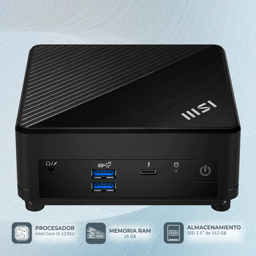 Mini Pc Msi Cubi 5 12m Core I5 1235u 16gb 512gb Ssd W11 Home
