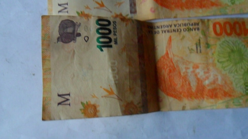 Billete Argentina 1000 Pesos 2020 Con Error De Corte (Usado)