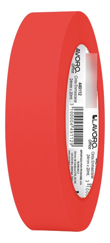 Masking Tape Colores - Cinta De Enmascarar 24mm X 20 Metros Color Rojo