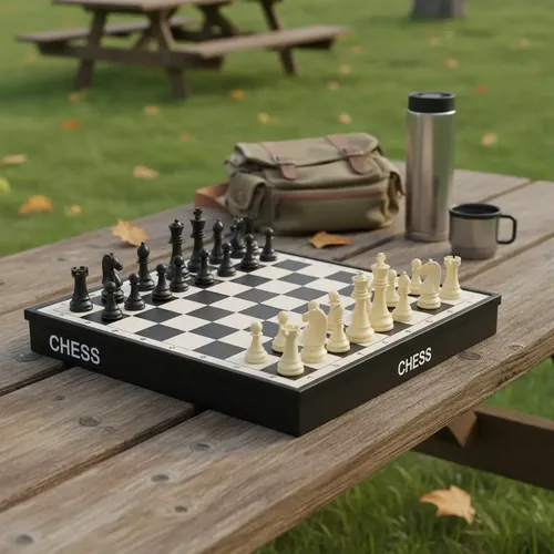 Juego De Ajedrez Magnético Portátil – Tablero Con Piezas Imantadas, Ideal Para Viajes, Camping Y Noches En Familia