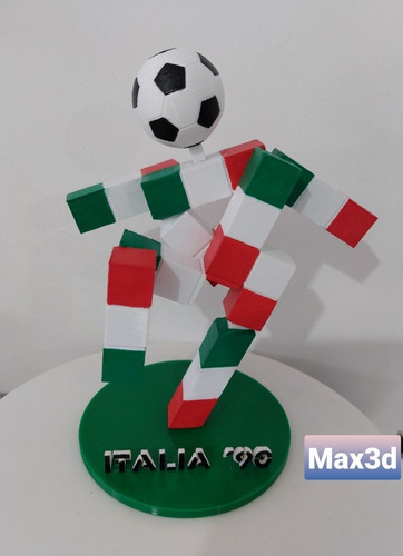 Figura Ciao, Mascota Mundial 1990 Italia Impresión 3d 18cm