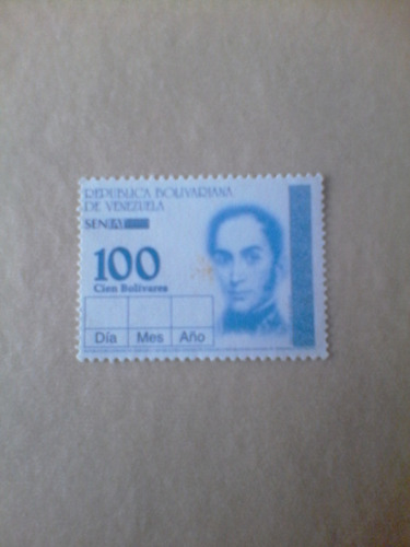 Imagen 1 de 1 de Estampillas Venezuela - Timbres Fiscales 100 Bolivares