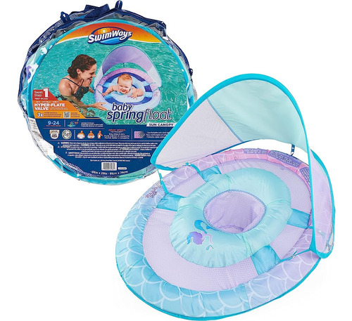 Swimways Sun Canopy Inflable Baby Spring Float Para Niños De
