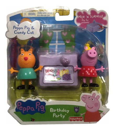 Set Pepa Pig & Candy Cat Bithday Party Fisher Price