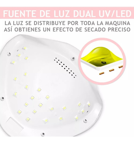 Lámpara De Secador De Uñas Led De Gel Esmalte Profesional 5