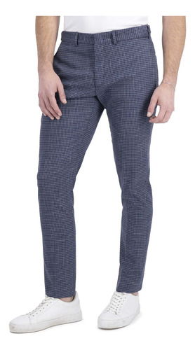 Pantalón De Vestir Slim Fit Para Hombre Stretch Liso