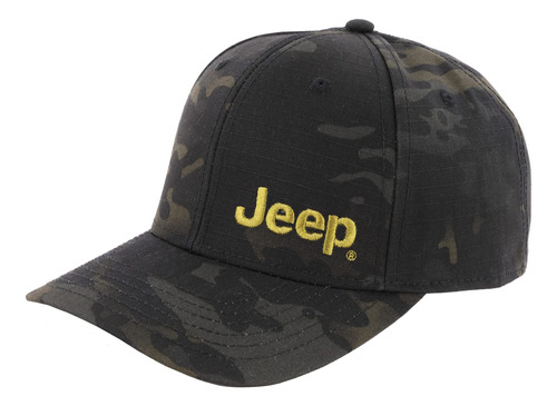 Jeep Texto Logo Bajo Perfil Trucker Sombrero Negro Camo/ver.