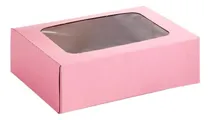 Comprar Caja De Cartón Dulces Postres Rosa 10 Unds