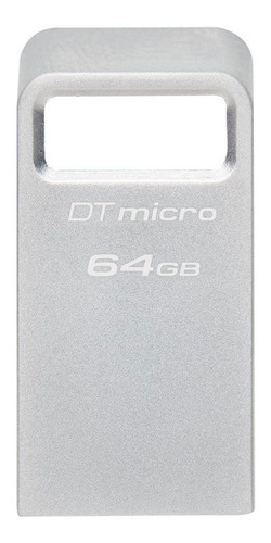 Usb Metal 64gb 200mb/s Usb 3.2 Gen 1 Kingston - Dtmc3g2/64gb Color Plateado Liso