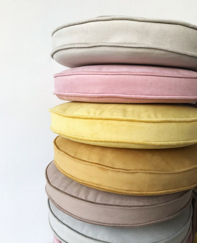 Imagen 3 de 7 de Almohadones Redondos Para Silla Con Cierre Pequeño Taller