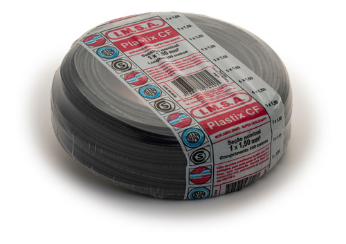 Cable Imsa Plastix  Cf  1,50 Mm² (rollo X 100 M) Negro