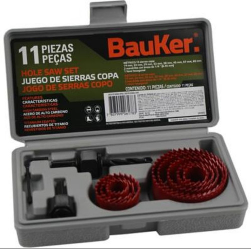 Set Sierras Copas 11 Piezas Bauker