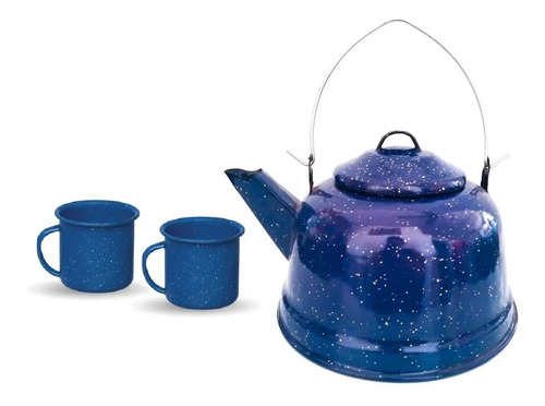 Tetera De Peltre Rustik Cinsa 2.3 Litros Cafetera Y 2 Tazas | Meses sin  intereses