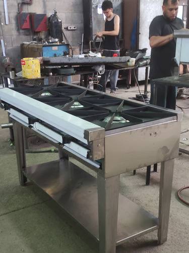 Cocina Industrial 3 Hornillas En Acero Inoxidable..