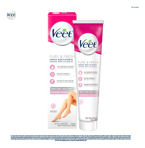 Crema Depilatoria Piel Normal Veet Pure Corporal -200ml