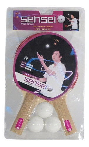 Pack de 2 paletas de ping pong Sensei Set Sensei