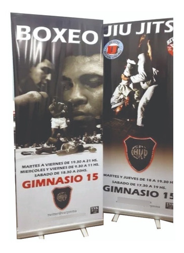 Banner 85x200 Con Portabanner Roll Up Gigantografias Ploteos