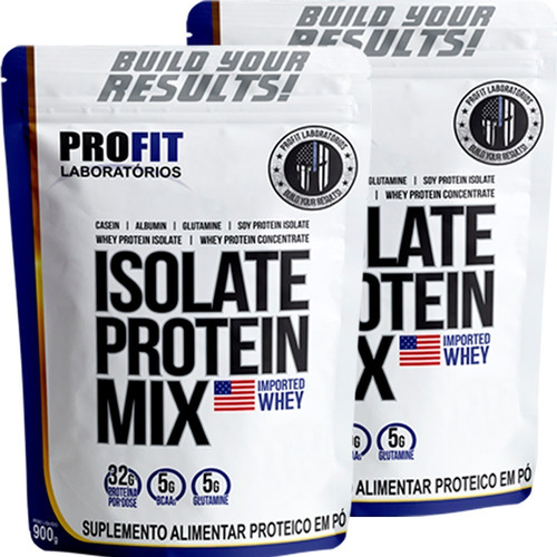 Combo 2x Whey Isolate Protein Mix Profit 1,8kg - Total 3,6kg Sabor Baunilha